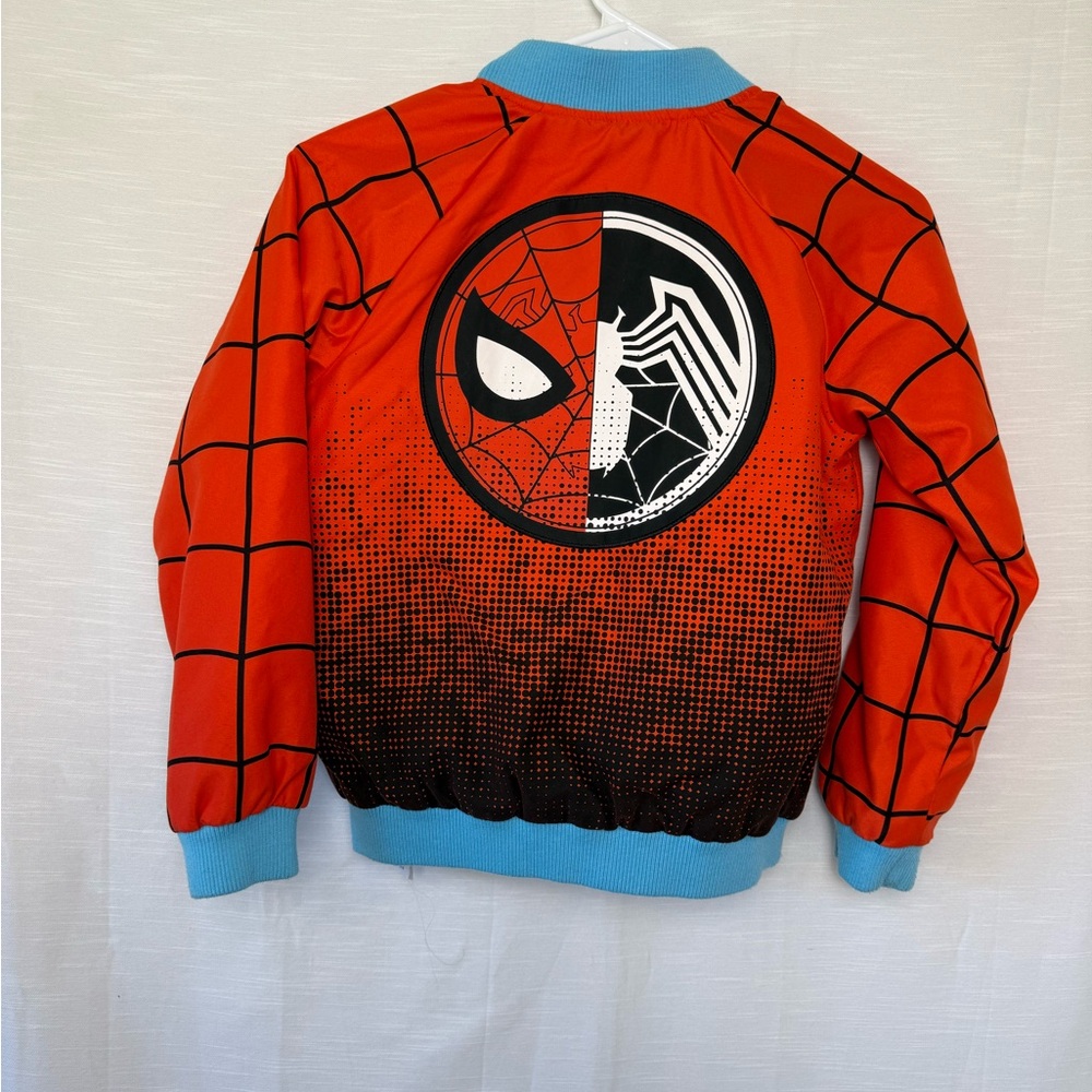 Disney Store Marvel Spider-Man Button-Up Varsity Jacket Coat - Picture 2 of 6